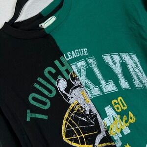 Modish Rebel Brooklyn Athletics Color Block Graphic Tee‎ T-Shirt Womens Small